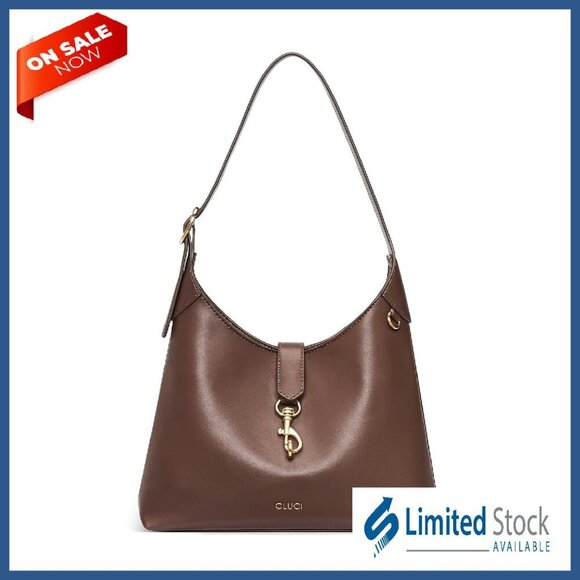 Handbags - Soft Vegan Leather Hobo Bag with Adjustable Strap, Lightweight Shoulder Purse